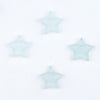 Clear Sea Glass Star Pendants (Set of 4)