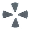 Black Triangle Sea Glass Pendants (Set of 4)