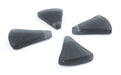 Black Triangle Sea Glass Pendants (Set of 4) - The Bead Chest