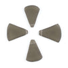 Grey Triangle Sea Glass Pendants (Set of 4)