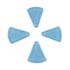 Light Blue Triangle Sea Glass Pendants (Set of 4)