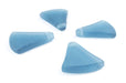 Light Blue Triangle Sea Glass Pendants (Set of 4) - The Bead Chest