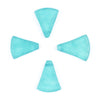 Bright Aqua Triangle Sea Glass Pendants (Set of 4)