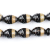 Sand & Silver Inlaid Black Coral Arabian Prayer Beads