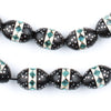 Teal Mosaic Inlaid Ebony Arabian Prayer Beads