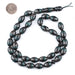Serpentine Green & Silver Inlaid Black Coral Arabian Prayer Beads - The Bead Chest