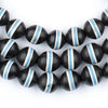Blue Striped Inlaid Ebony Arabian Prayer Beads