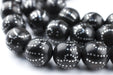 "99 Names of Allah" Silver Inlaid Ebony Arabian Prayer Beads (12mm) - The Bead Chest