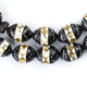 Beige Mosaic Inlaid Ebony Arabian Prayer Beads - The Bead Chest
