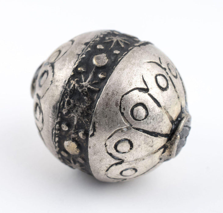 Round Silver Artisanal Berber Bead (23mm) - The Bead Chest