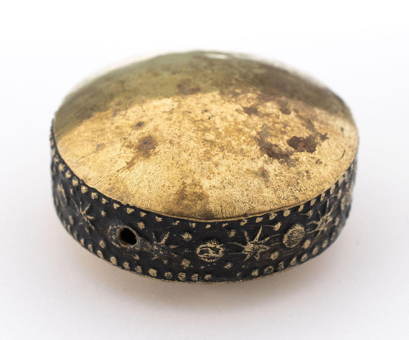 Circular Brass Artisanal Berber Bead (32mm) - The Bead Chest