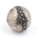 Round Hammered Silver Artisanal Berber Bead (30mm) - The Bead Chest