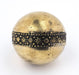 Round Brass Artisanal Berber Bead (28mm) - The Bead Chest