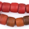 Old Red Cylinder Tomato Beads