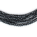 Black & White Striped Ghana Chevron Beads (4mm) - The Bead Chest