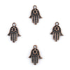 Copper Star of David Hamsa Charm Pendants (Set of 4)