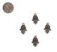 Copper Star of David Hamsa Charm Pendants (Set of 4) - The Bead Chest