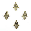 Gold Star of David Hamsa Charm Pendants (Set of 4)