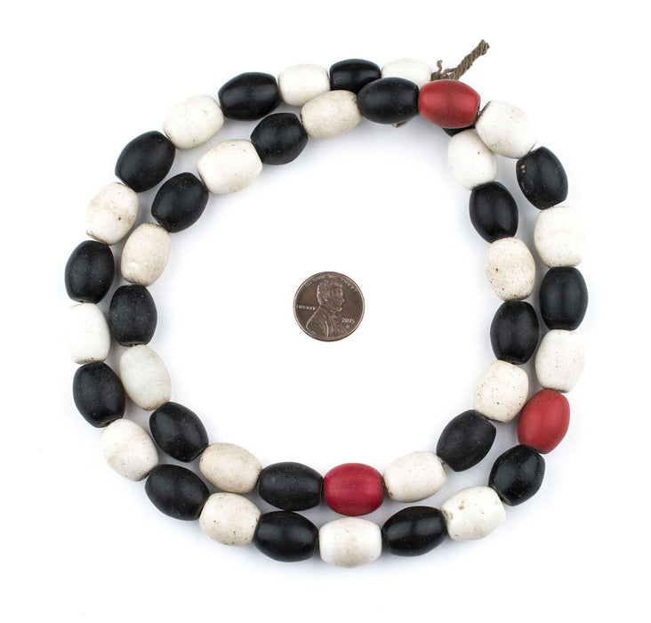 Black & White Medley Colodonte Trade Beads - The Bead Chest