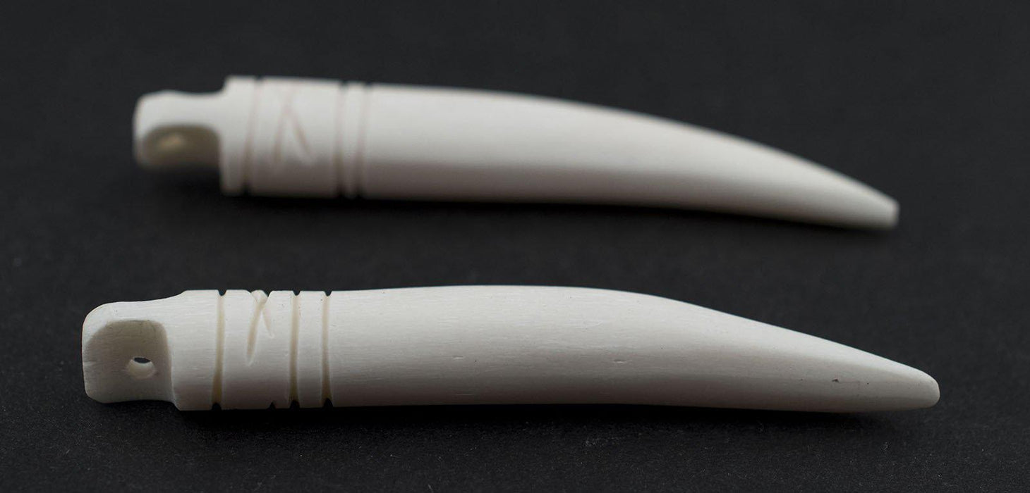 Kenya White Bone Tooth Pendant (Set of 2) - The Bead Chest