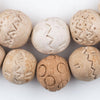 South African Round Natural Clay Beads (Tribal)