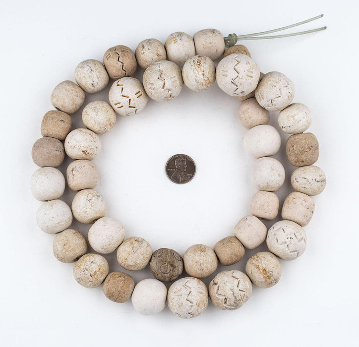 South African Round Natural Clay Beads (Traditional) - The Bead Chest