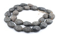 Teardrop Black Mali Clay Beads (34x26mm) - The Bead Chest