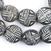 Circular Black Mali Clay Beads (10x20mm)