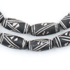 Oval Black Mali Clay Beads (24x10mm)