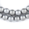 Silver Metallic Round Hematite Beads (12mm)