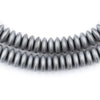 Silver Metallic Saucer Howlite Beads (8mm)