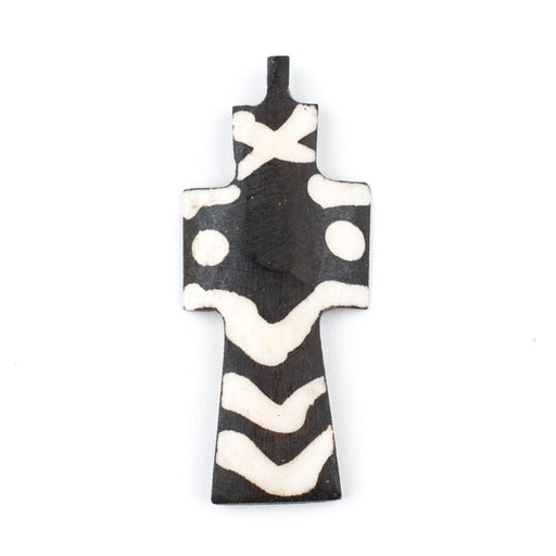 Batik Bone Cross Pendant (Dotted) - The Bead Chest