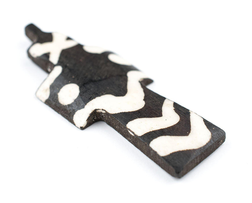 Batik Bone Cross Pendant (Dotted) - The Bead Chest