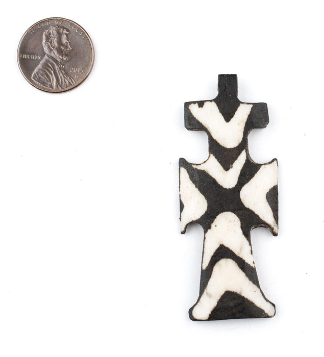 Batik Bone Cross Pendant (Traditional) - The Bead Chest