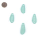 Green Aqua Teardrop Sea Glass Pendants (Set of 4) - The Bead Chest