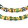 Yellow Oval Striped Venetian Trade Beads (One of a Kind)