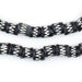 Mini Black Chevron Krobo Beads - The Bead Chest