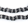 Mini Black Chevron Krobo Beads