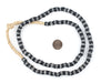 Mini Black Chevron Krobo Beads - The Bead Chest