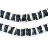 Black & White Striped Krobo Beads