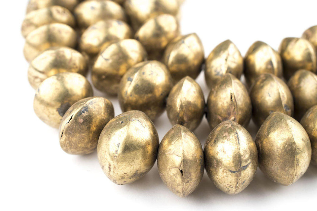 Mali Brass Bicone Beads (9x14mm) - The Bead Chest