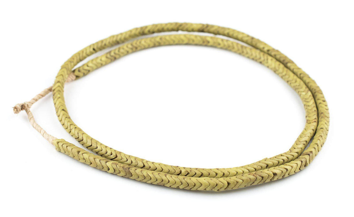 Yellow Glass Snake Beads (6mm, Long Strand) - The Bead Chest