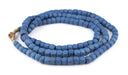 Dark Faceted Russian Blue Glass Trade Beads (9mm) (Long Strand) - The Bead Chest