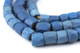 Faceted Russian Blue Glass Trade Beads (10mm) (Long Strand) - The Bead Chest