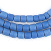 Cylindrical Russian Blue Style Glass Trade Beads
