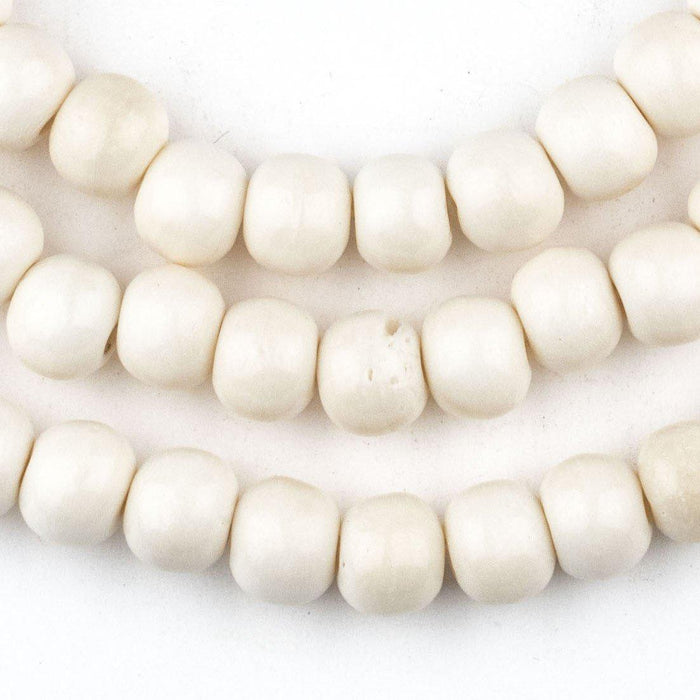 White Bone Mala Beads (10mm) - The Bead Chest