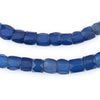 Dark Faceted Russian Blue Glass Trade Beads (7-9mm)