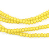 Yellow White Heart Beads (4mm)