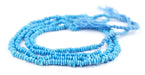 Rondelle-Style Genuine Sleeping Beauty Turquoise Beads (Mid-Blue) - The Bead Chest