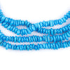 Rondelle-Style Genuine Sleeping Beauty Turquoise Beads (Deep-Blue)